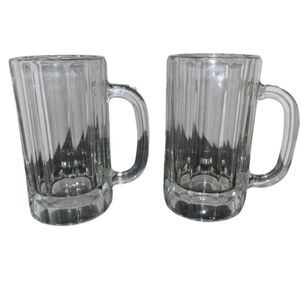 2 libbey beer mugs